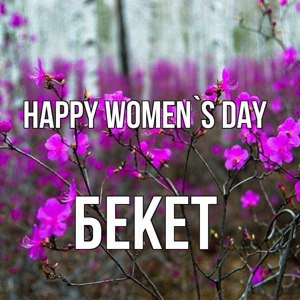 Greetings card с именем, Бекет happy women`s day дикие цветы Greetings with text for free download 